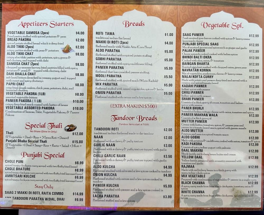 Punjabi Dhaba Hicksville Menu image 1
